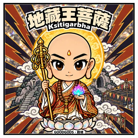 No.06 地藏王菩薩 正面：角色插畫